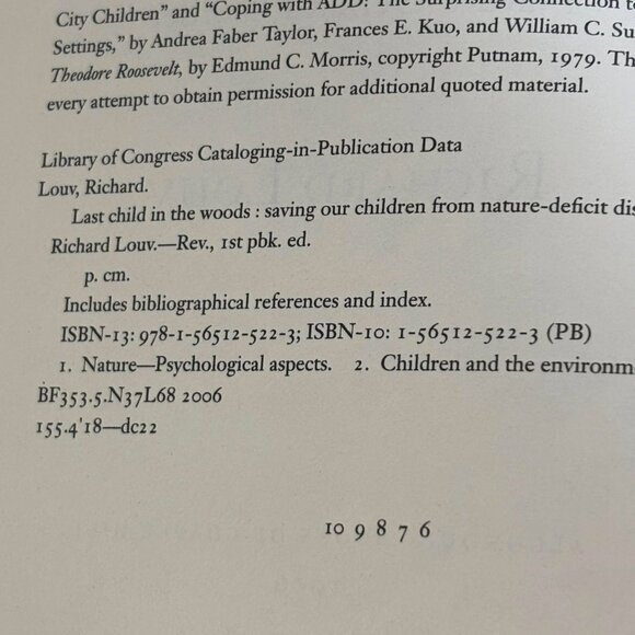 Mindful Parenting Book | Last Child in the Woods by Richard Louv | Nature Connec - Picture 4 of 5